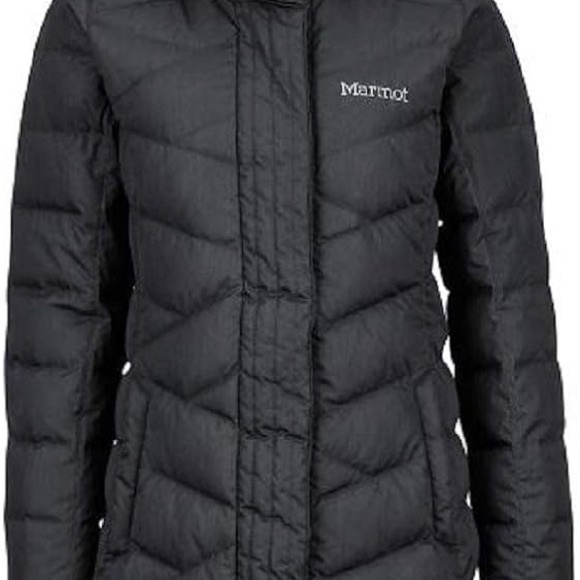 Marmot Women's 700 fill down parka Black Jacket fur hood - Picture 1 of 6